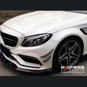 Mercedes-Benz W205 Front Fog Lamp Trims - Carbon Fiber